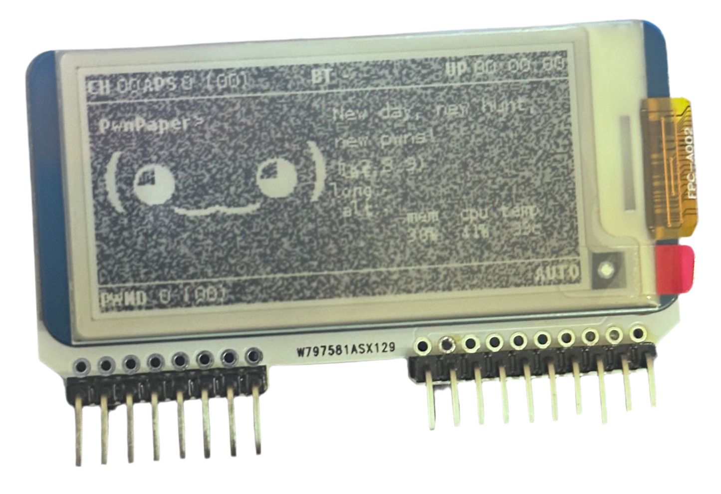 Completed Flipper Zero Pwnagotchi Board